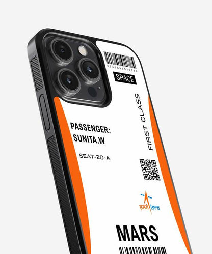 Mission Mars Boarding Pass Custom Glass Case