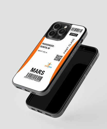 Mission Mars Boarding Pass Custom Glass Case