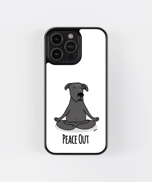 Peace Out Dog Glass Case