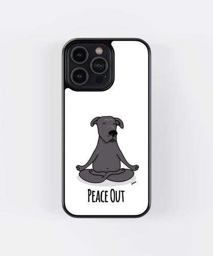 Peace Out Dog Glass Case