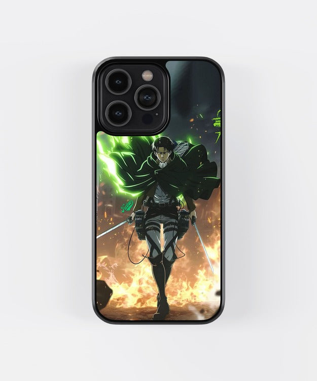 Levi Ackerman Neon Glass Case