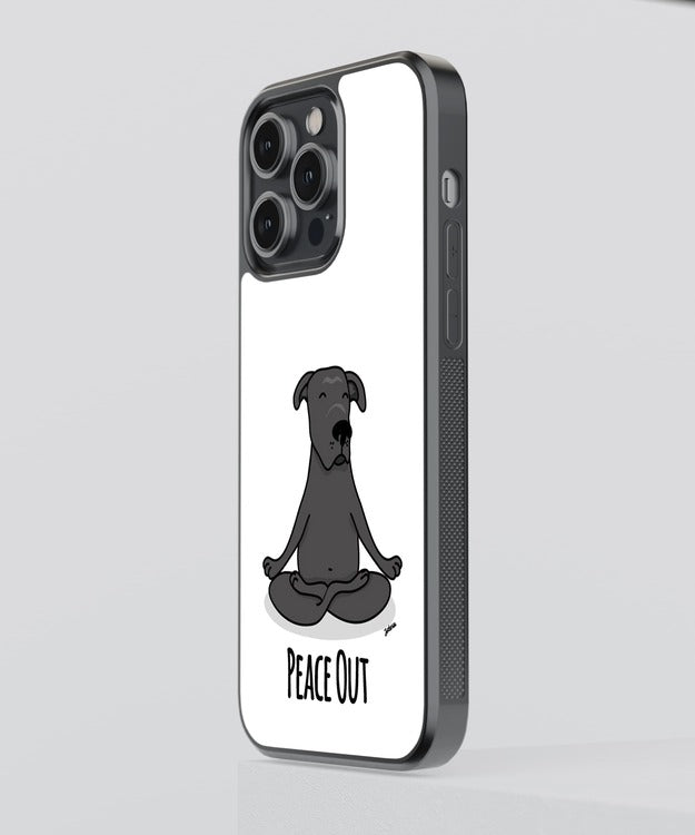 Peace Out Dog Glass Case