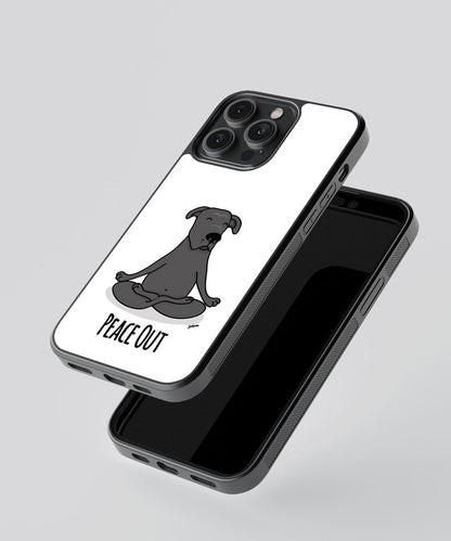 Peace Out Dog Glass Case