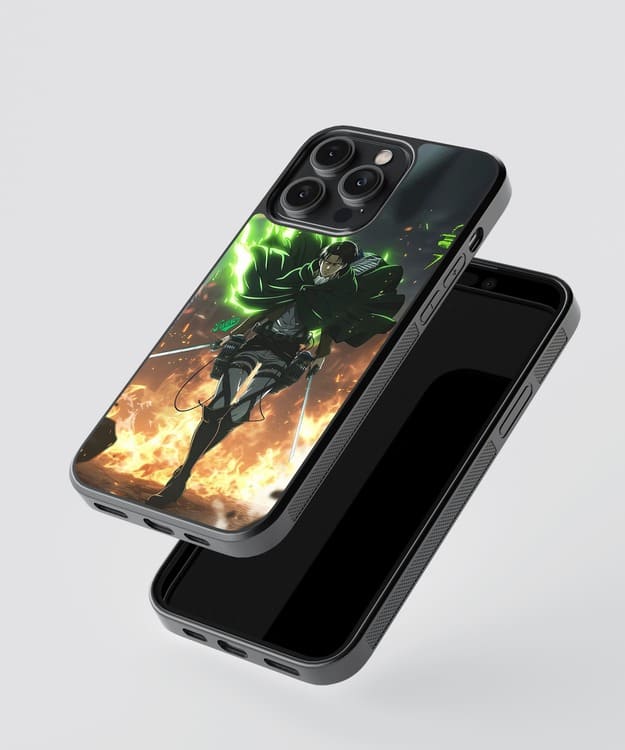 Levi Ackerman Neon Glass Case