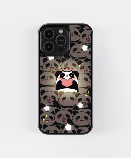 Panda Party Cute Glass Case