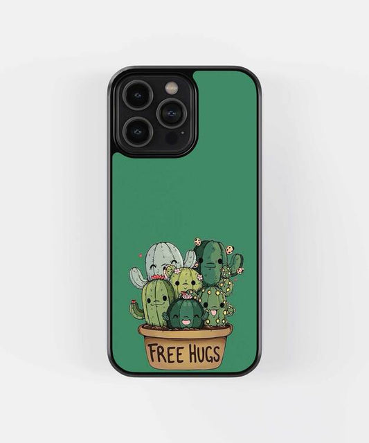 Cactus Free Hugs Glass Case