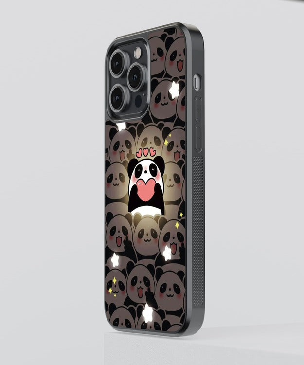 Panda Party Cute Glass Case