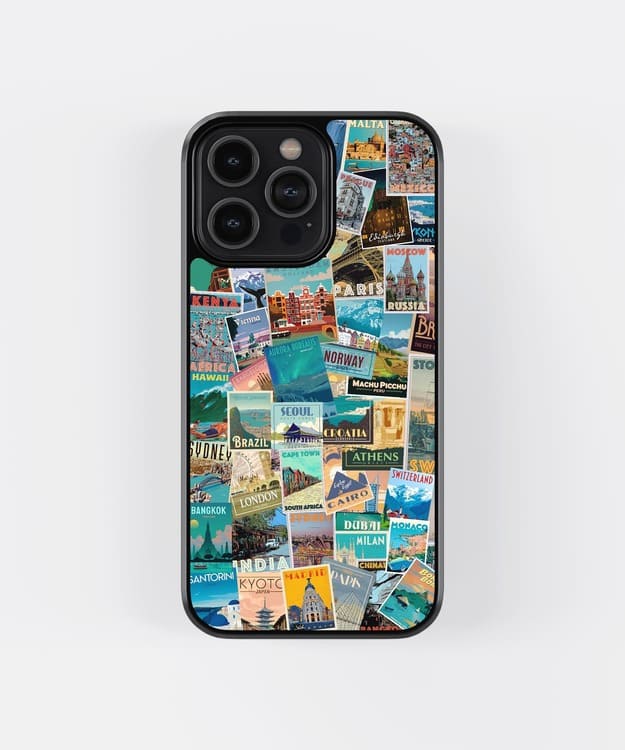 World Travel Vision Board Glass Case