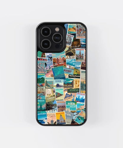 World Travel Vision Board Glass Case