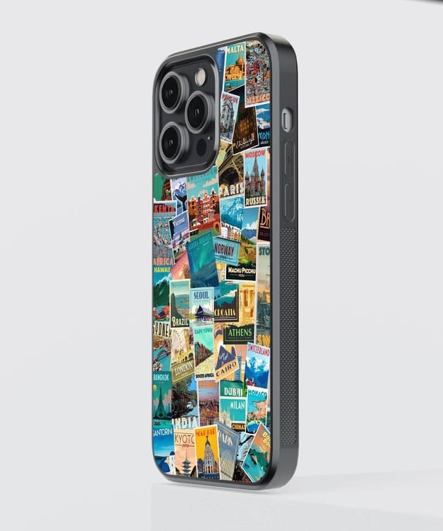 World Travel Vision Board Glass Case