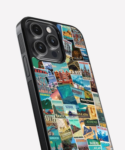 World Travel Vision Board Glass Case