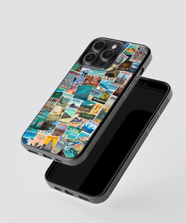 World Travel Vision Board Glass Case