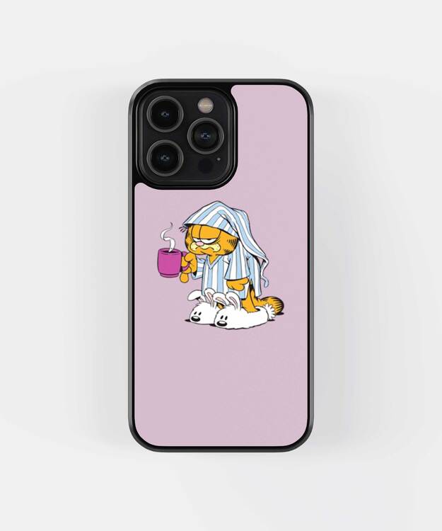 Garfield Lazy Cat Glass Case