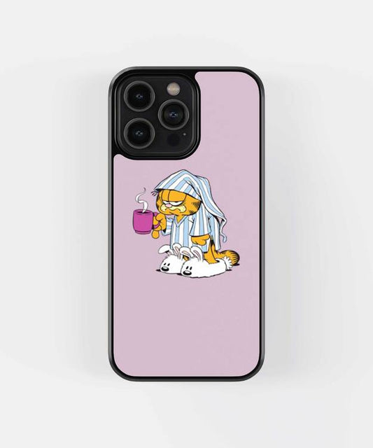 Garfield Lazy Cat Glass Case