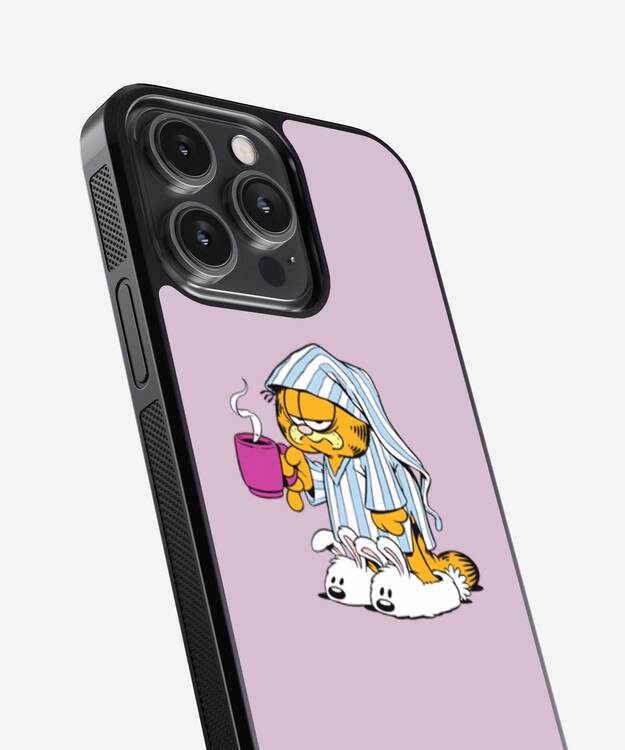 Garfield Lazy Cat Glass Case