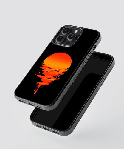 Sunset Painting Glass Case