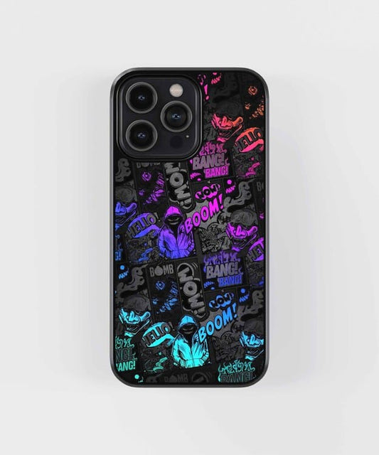Neon Boom Boom Glass Case