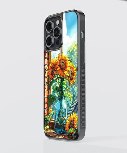 Sunflower Glass Case