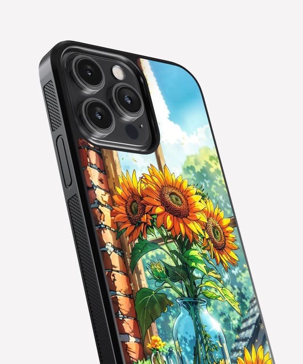 Sunflower Glass Case