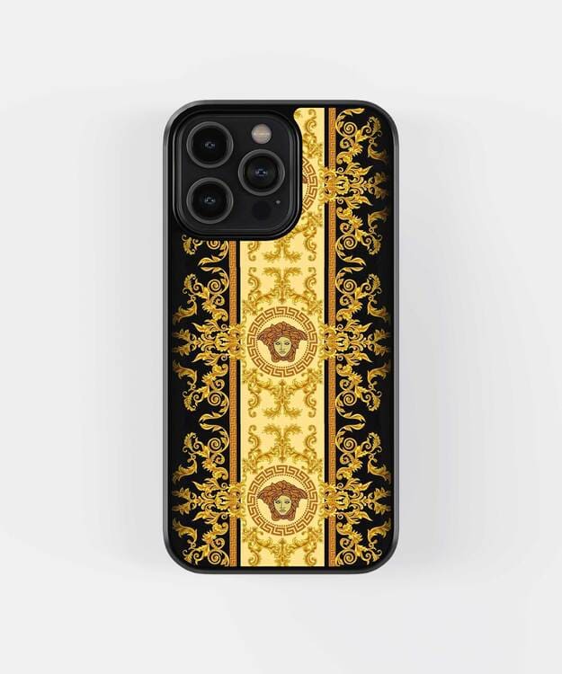 Iconic Versace Gold Glass Case