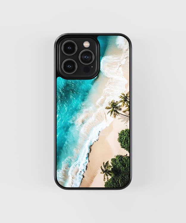 Ocean Beach Waves Glass Case