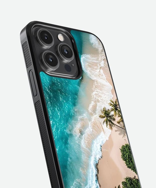 Ocean Beach Waves Glass Case