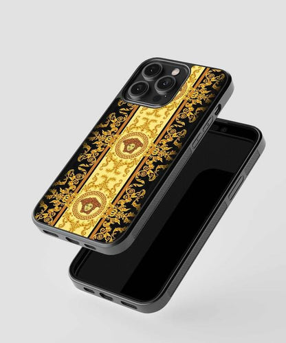 Iconic Versace Gold Glass Case