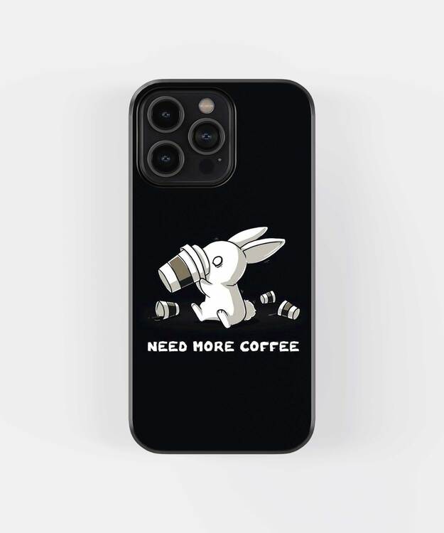 Need More Coffee Glass Case