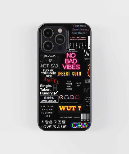 No Bad Vibes Glass Case