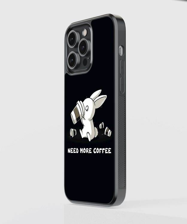 Need More Coffee Glass Case