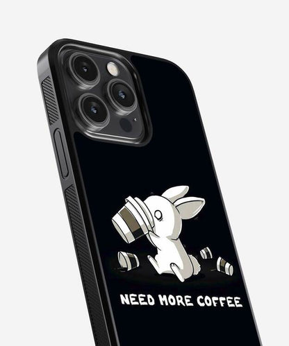 Need More Coffee Glass Case