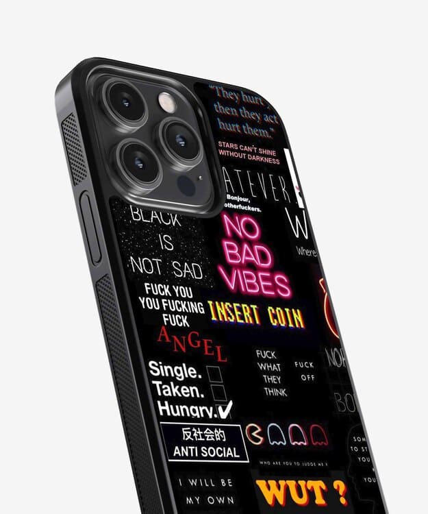 No Bad Vibes Glass Case