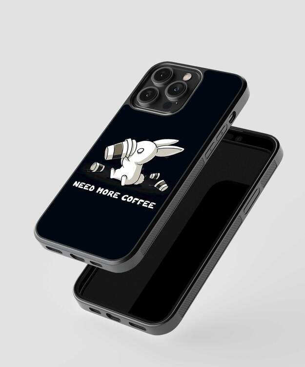 Need More Coffee Glass Case