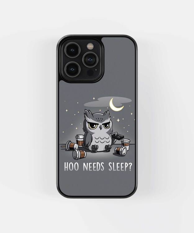 Hoo Needs Sleep Glass Case