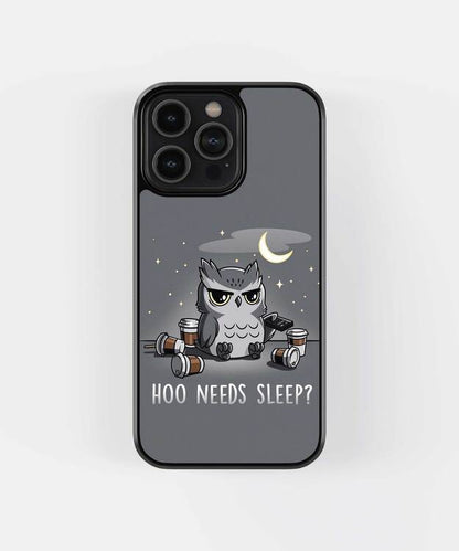Hoo Needs Sleep Glass Case