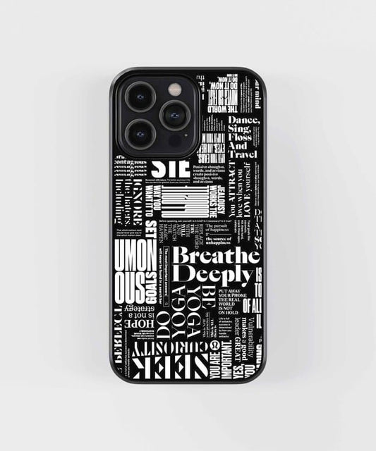 Breathe Deeply Glass Case