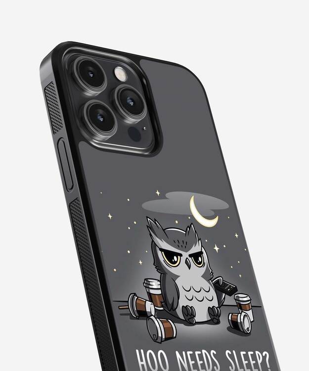 Hoo Needs Sleep Glass Case