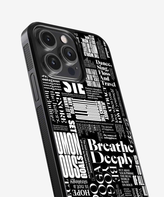 Breathe Deeply Glass Case