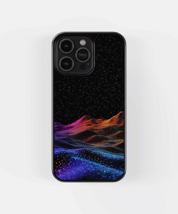 Neon Celestial Space Glass Case