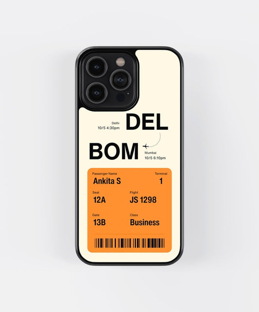 Customize Your Boarding Pass Glass Case