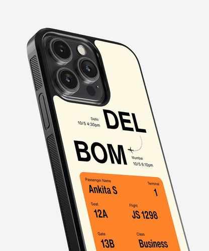 Customize Your Boarding Pass Glass Case