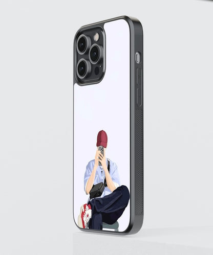 Red Cap Boy Glass Case