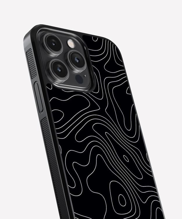 Black Line Art Glass Case