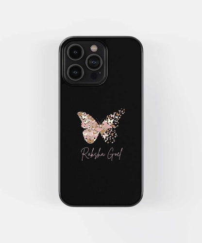 Butterfly Custom Name Aesthetics Glass Case
