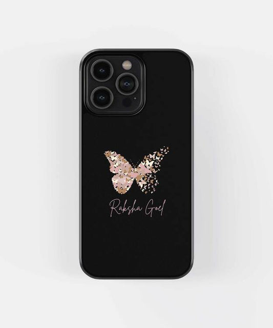 Butterfly Custom Name Aesthetics Glass Case