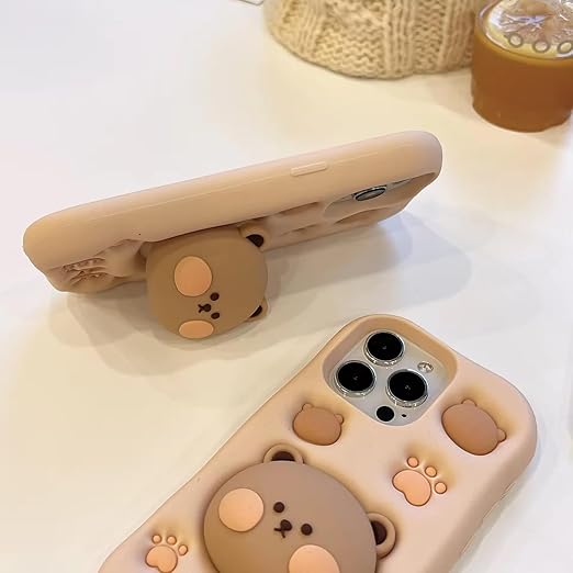 Cute Teddy Bear Soft Silicone Case