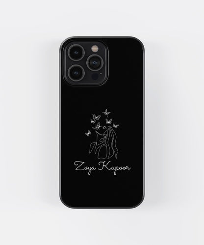 Custom Name Line Art Glass Case