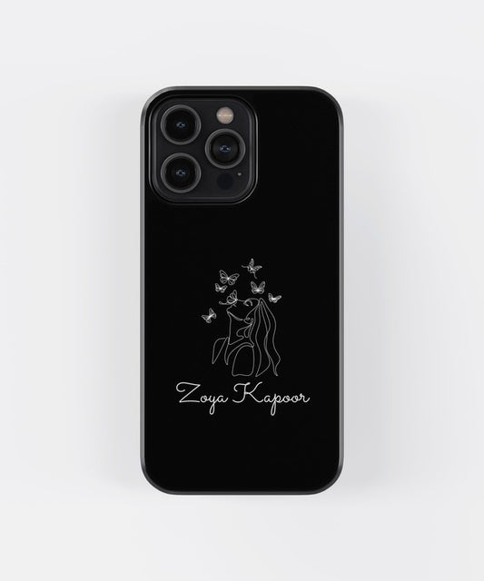 Custom Name Line Art Glass Case