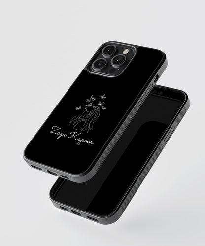 Custom Name Line Art Glass Case