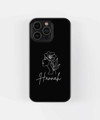 Custom Name Line Art Glass Case